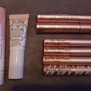 8 PC Too Faced BTS Mascara & Hangover Primer Lot Bundle